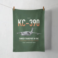 Thumbnail for Embraer KC-390 Millennium design on dark green towel