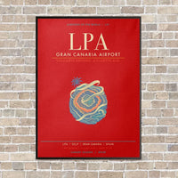 Thumbnail for Gran Canaria Airport LPA - Canvas Framed - Red