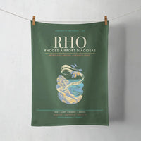 Thumbnail for Rhodes Airport Diagoras RHO - Meltemi Citrus Stone Loom - Dark Green