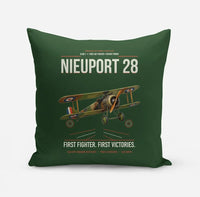 Thumbnail for Nieuport 28C.1 design on dark green pillow