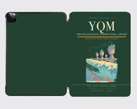 Thumbnail for Greater Moncton International Airport (YQM) design on dark green ipad tablet case
