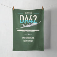 Thumbnail for Diamond DA42-VI design on dark green towel