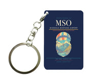 Thumbnail for Missoula Montana Airport (MSO) design on navy blue key chain