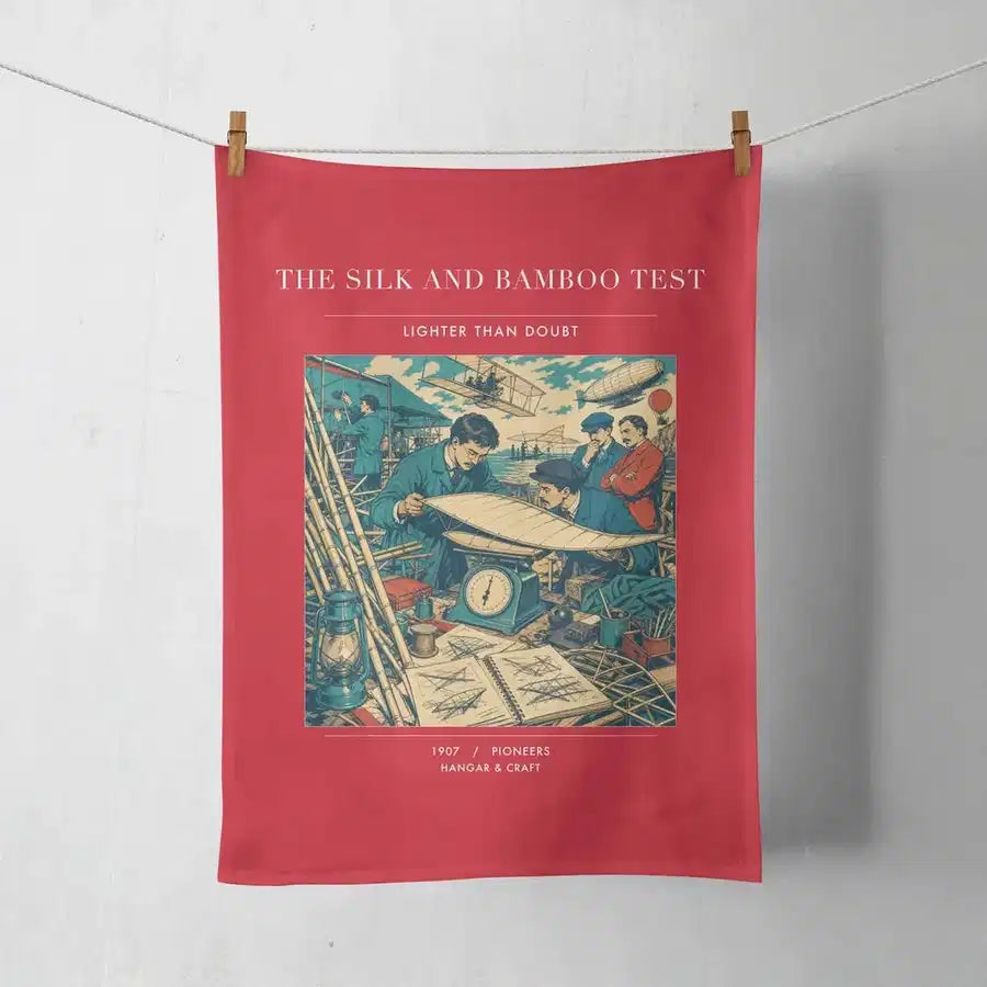 VINTAGE G4326 - The Silk And Bamboo Test - Designed Towels design on red