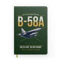 Thumbnail for B-58A Hustler design on dark green notebook