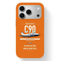 Thumbnail for Beechcraft King Air C90 design on orange magsafe iphone case, for iPhone 17 Pro