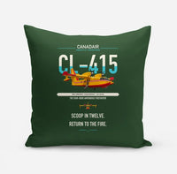 Thumbnail for Canadair CL-415 design on dark green pillow