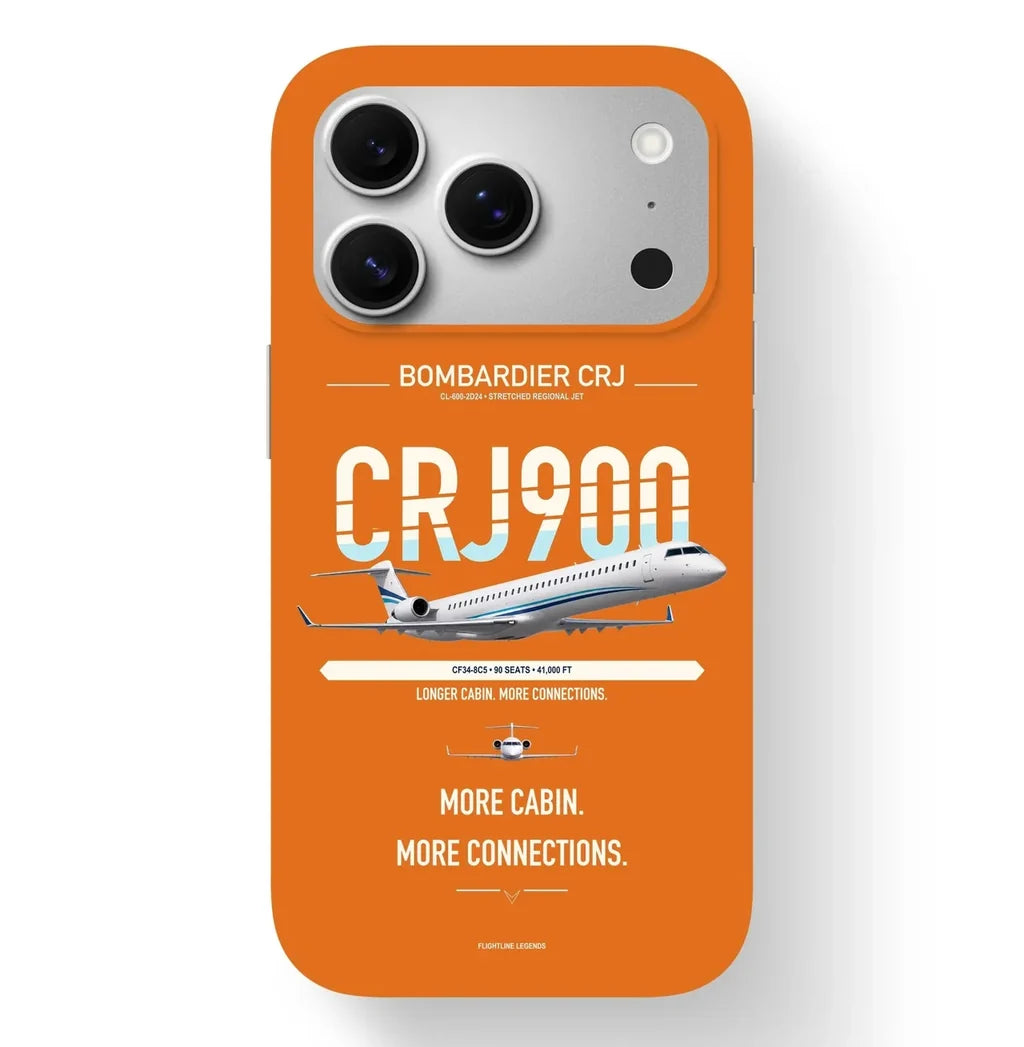 CRJ900 Case design on orange iphone case