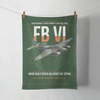 Thumbnail for de Havilland Mosquito FB VI design on dark green towel