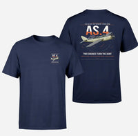 Thumbnail for Fairey Gannet AS.4 design on navy blue t-shirt, double-side print