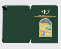 Thumbnail for Fes (FEZ) design on dark green ipad tablet case