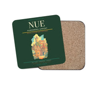 Thumbnail for Nuremberg Airport (NUE) design on dark green 1 piece coaster