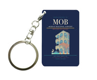 Thumbnail for Mobile Regional Airport (MOB) design on navy blue key chain