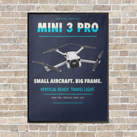 Thumbnail for DJI Mini 3 Pro vertical canvas print - framed - navy blue background