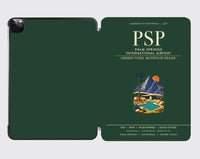 Thumbnail for Palm Springs International Airport (PSP) design on dark green ipad tablet case