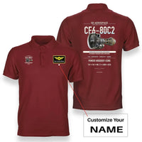 Thumbnail for CF6-80C2 design on red polo with custom name badge