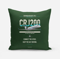 Thumbnail for Bombardier CRJ200 design on dark green pillow
