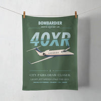 Thumbnail for Bombardier Learjet 40XR design on dark green towel
