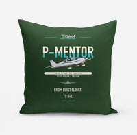 Thumbnail for Tecnam P-Mentor design on dark green pillow