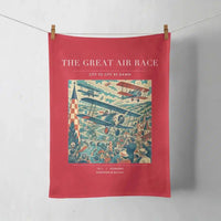 Thumbnail for VINTAGE G4003 - The Great Air Race - Designed Towels design on red