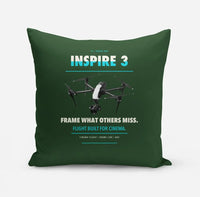 Thumbnail for DJI Inspire 3 design on dark green pillow
