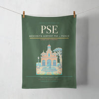 Thumbnail for Mercedita Airport (PSE) design on dark green towel