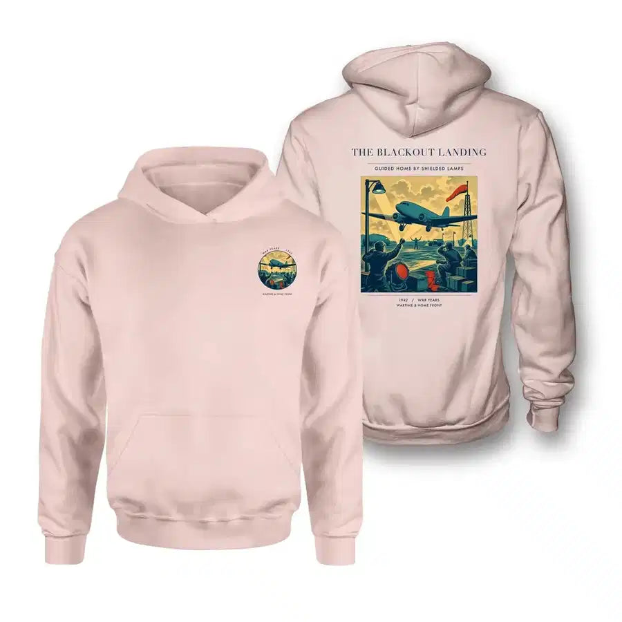 VINTAGE G4501 - The Blackout Landing - Double-Side Hoodie design on pink double side