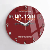 Thumbnail for HC-130J COMBAT KING II design on dark red no frame wall clock