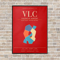 Thumbnail for Valencia Airport VLC - Canvas Framed - Red