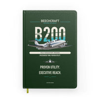 Thumbnail for Beechcraft King Air B200 design on dark green notebook