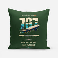 Thumbnail for Boeing 767-300F design on dark green pillow