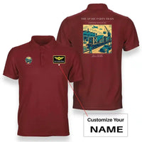 Thumbnail for VINTAGE G4527 - The Spare Parts Train - Double-Side Polo T-Shirt design on red+name