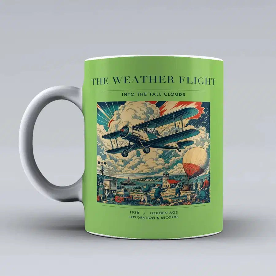 VINTAGE G4045 - The Weather Flight - Ceramic Mug design on lightgreen