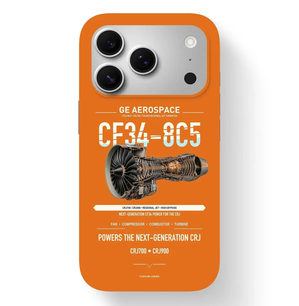 CF34-8C5 Case design on orange iphone case