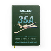 Thumbnail for Bombardier Learjet 35A design on dark green notebook
