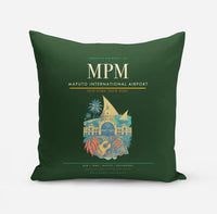 Thumbnail for Maputo International Airport (MPM) design on dark green pillow