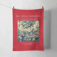 Thumbnail for VINTAGE G4004 - The Aerial Exhibition - Designed Towels design on red