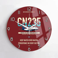 Thumbnail for Airbus CN235 Maritime Surveillance Aircraft design on dark red no frame wall clock