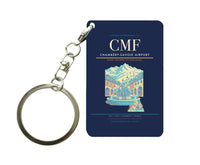 Thumbnail for Chambéry-Savoie Airport (CMF) design on navy blue key chain