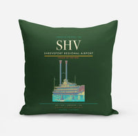 Thumbnail for Shreveport Regional Airport (SHV) design on dark green pillow