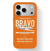 Thumbnail for Cessna Citation Bravo design on orange magsafe iphone case, for iPhone 17 Pro