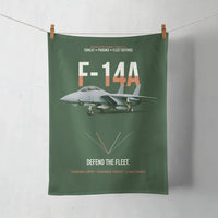 Thumbnail for F-14A Tomcat Defend The Fleet design on dark green towel