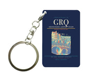 Thumbnail for Groningen Airport Eelde (GRQ) design on navy blue key chain