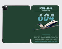 Thumbnail for Bombardier Challenger 604 design on dark green ipad tablet case