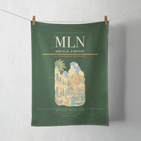 Thumbnail for Melilla Airport (MLN) design on dark green towel