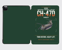 Thumbnail for Boeing CH-47D design on dark green ipad tablet case