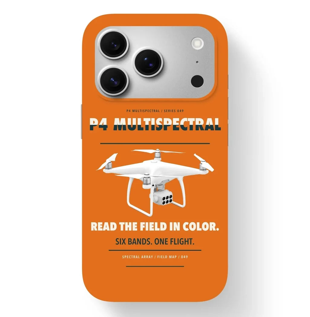 DJI P4 Multispectral Case design on orange iphone case