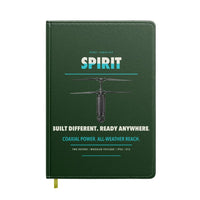 Thumbnail for Ascent AeroSystems Spirit design on dark green notebook