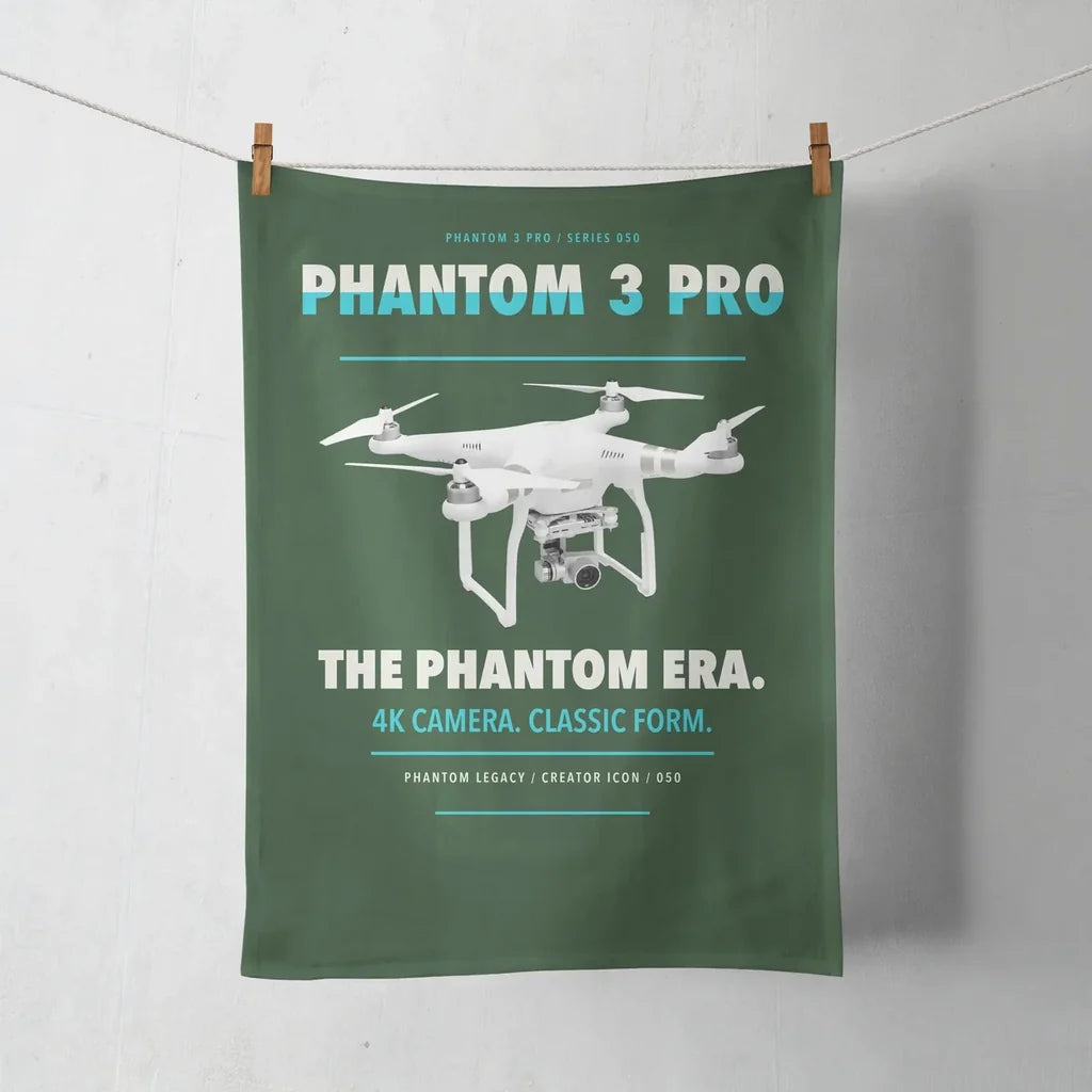 DJI Phantom 3 Professional design on dark green towel