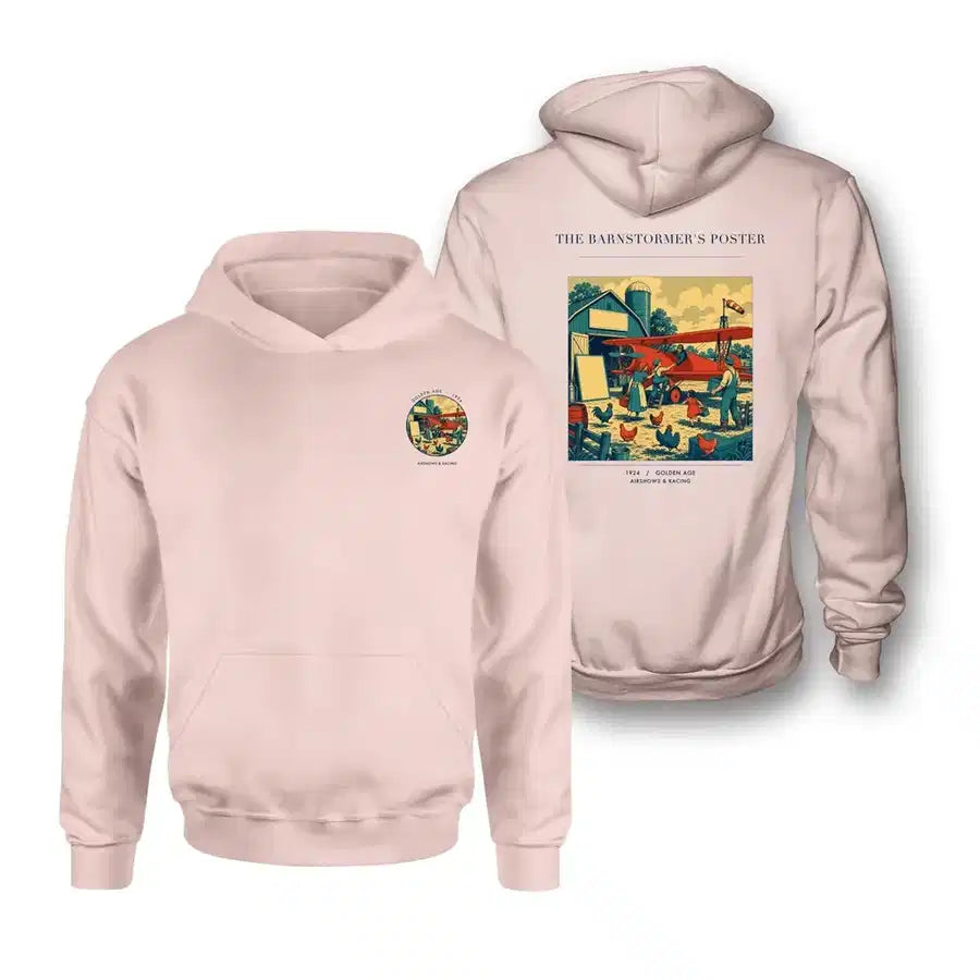 VINTAGE G4165 - The Barnstormer's Poster - Double-Side Hoodie design on pink double side